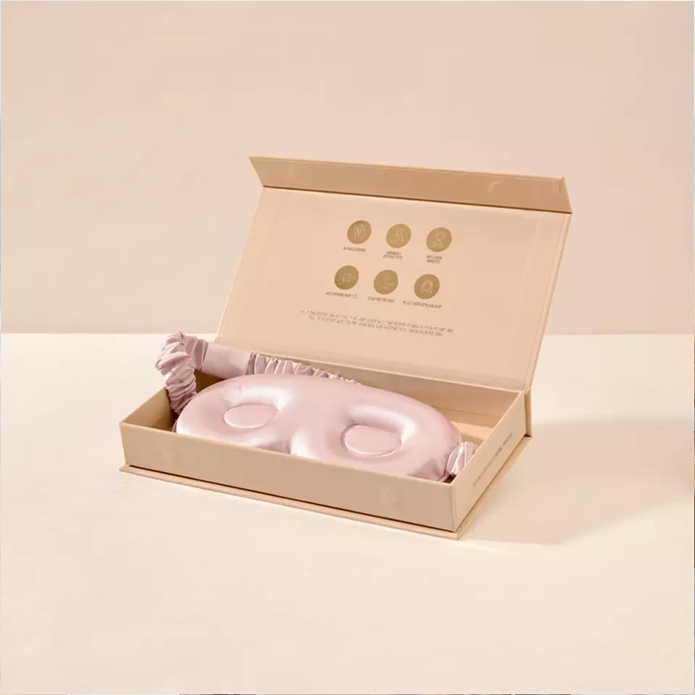 Pink 3D contoured mulberry silk sleep eye mask
