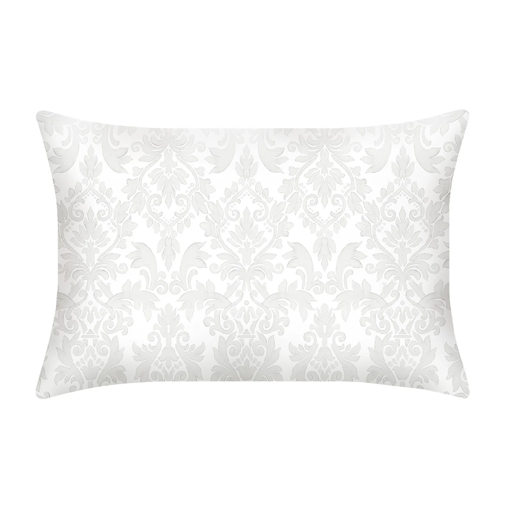 White damask jacquard mulberry silk body pillowcase
