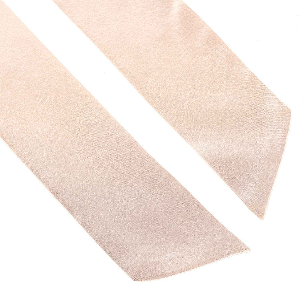 Matching silk tie belt sash for champagne bathrobe