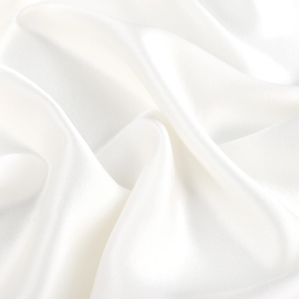 High-grade 6A mulberry silk fabric texture showing natural sheen and softness
